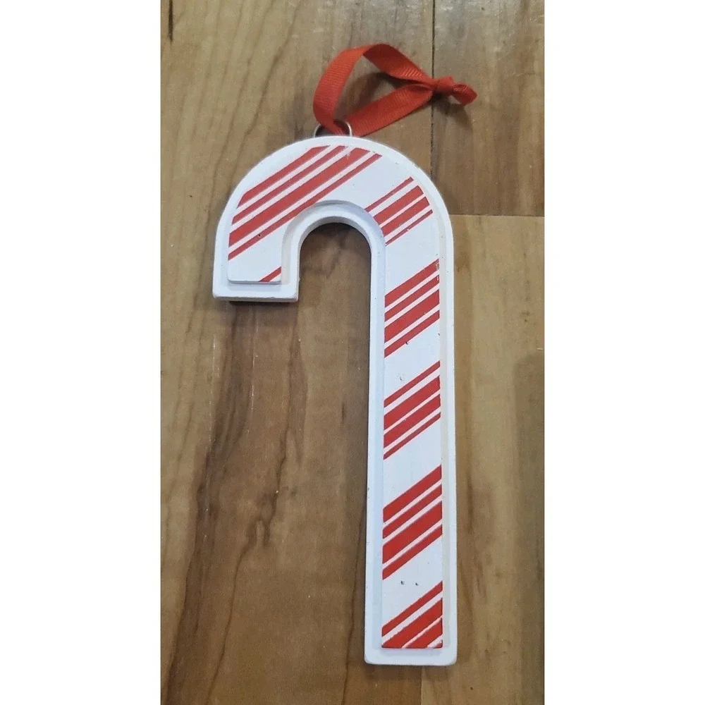 Candy Cane Cafe Wood Signs And Ornaments Lot Christmas Holiday Decor